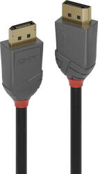 Lindy Cablu video LINDY Anthra, DisplayPort Male - DisplayPort Male, v1.1, 15m, negru-gri (36487)