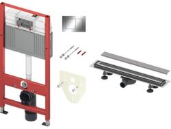 TECE WC-tartály szett, fényes króm gombokkal és rozsdamentes acél lefolyóval, "2in1" 70 cm 9400110 (9400110)