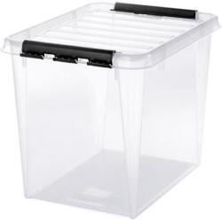 SMARTSTORE Пластмасова кутия за съхранение, 52 литра, с черни дръжки, SMARTSTORE "Classic 50", прозрачна 3542070 (3542070)