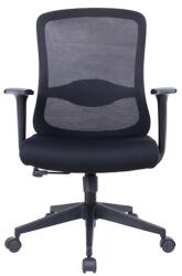 Iris Солара черен офис стол с мрежа и облегалка за глава и гръб SOLARA BLACK (SOLARA FEKETE)
