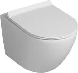 INVENA TESSO perem nélküli fali WC lassú záródású ülőkével, fehér CE-70-001-Y (CE-70-001-Y)
