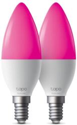 Tp-Link Tapo Bec inteligent TP-Link Tapo L430C 2 Pack, multicolor, B38, E14, 470 lm, 2500K-6500K, WiFi 2.4GHz, Bluetooth, 4.8W (TAPO L430C(2-PACK))