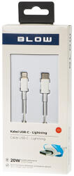  USB-C-Lightning töltő- és adatkábel iPhone-hoz, 1 m, fehér - 66-142- (66-142)