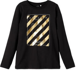NAME IT fete cu mânecă lungă T-shirt cu mânecă lungă negru (13457B)