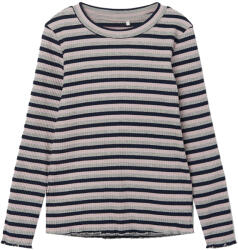 NAME IT Tricou cu mânecă lungă pentru fetițe cu mânecă lungă și nervuri violet cu dungi (1334D2)