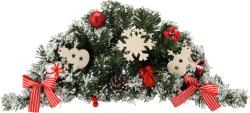 CHOMIK Coroană de Crăciun visătoare 60 cm alb-roșie *4213 (CH-ANT4213)