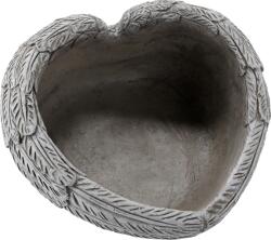 CHOMIK Vază Din Beton In Formă De Inimă - Gri 23 X 23 X 12 Cm *8837 (ch-ded8837)