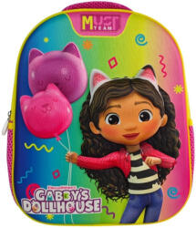 Luna Luna: Must Team 3D Gabi babaháza lekerekített ovis hátizsák 26x10x32 cm (000574136) - jatekshop