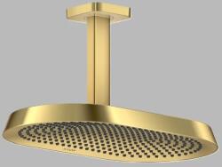 Hansgrohe Dus fix 370x220, 2jet, cu racord de tavan, auriu lucios (Polished Gold Optic), Axor ShowerSphere 39757990 39757990 (39757990)
