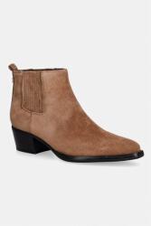 Guess cizme cu toc jos pentru femei, din piele întoarsă WYNIE 9BY2-OBDZKW_82X (FLTWYI.SUE10.TAN)