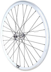 Csepel Royal Luxus 28-as (622 mm - 700C) Fixi első kerék, csavaros tengellyel, fehér
