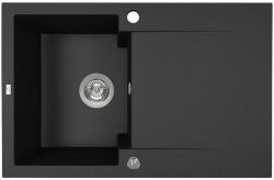 Laveo SBH_711Y - Laveo PICO 45S gránit mosogató 740X480 szemcsés fekete (SBH_711Y)