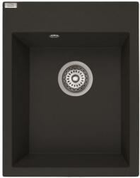 Laveo SBO_710B - LAVEO PICO 390X500 egymedencés gránit mosogató szifonnal matt fekete (SBO_710B)