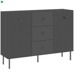 INTERMEBLE Komód Fekete Színben. VIENA CABINET 135 cm