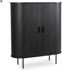 Mebel Elite Kétajtós tolóajtós komód 100 cm, fekete színben TRISH