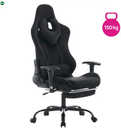  Irodai/gamer szék, fekete Velvet szövet, teherbírás 150 kg, SALOP