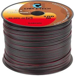 Cabletech Réz hangszórókábel fekete 2x0, 5mm2 /méter (KAB0306)
