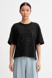 MUNTHE t-shirt női pamut NELLAMY - fekete 38