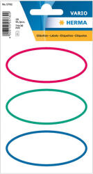 HERMA Etichete autocolante albe si chenar color, 78x36 mm, HERMA Vario 5782, 18 buc/set