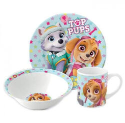  Mancs Őrjárat Girl Stars porcelán étkészlet Díszdobozban (STF40655) - aprotalpak