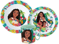  Disney Vaiana Lagoon étkészlet, micro műanyag szett bögrével 350 ml (JVL22265) - aprotalpak
