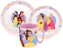  Disney Hercegnők True étkészlet, micro műanyag szett bögrével 350 ml (JVL22263) - aprotalpak