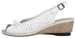 RIEKER Sandale dama, alb, casual, piele naturala, perforate, cu platforma, Rieker 66176-81-Alb (Marime: 41) (66176-81-Alb-41)