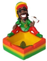  Rasztát mintázó polirezin hamutartó reggae színekben (A-401076-2)