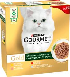 Gourmet Gold szaftos-finom csíkok, vegyes multipack 8x85 g - 680 g