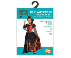 GoDan Costum Vampirita Rosie pentru fete 110/120 (5-6 Ani) rochie si guler GD1738 Costume bal mascat copii (GD1738) Costum bal mascat copii