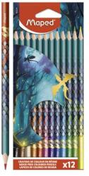 Maped Creioane colorate triunghiulare MAPED Dragon, set de 12