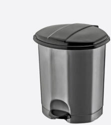Dünya Plastik pedálos szemetes 30L (4db/karton) szürke/fekete (8696287010140-SZ)