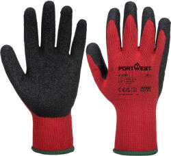 Portwest grip a100 / Ръкавици, потопени в латексова пяна - червени/черни xl (a100r8rxl)