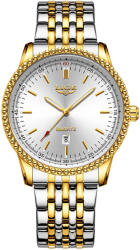 LIGE Ceas barbatesc, Lige, Quartz, Analog, Fashion, Casual, Business, Argintiu Auriu Alb Ceas
