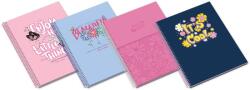 Ambar Spirálfüzet A4, 80 lapos vonalas Moonflower - J4G (27319318)