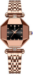 Poedagar Ceas dama de mana Poedagar Quartz Elegant Casual Fashion 3 ATM Otel Auriu Negru Ceas