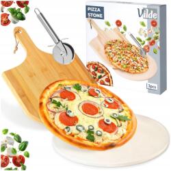 Vilde Samott Pizza Sütőkő fa deszka lapát kés (123702)