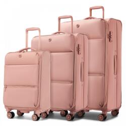 Konofactory Rózsaszín masszív textil bőröndszett „Capacity - M, L, XL méret (S593set3-pink-HU)