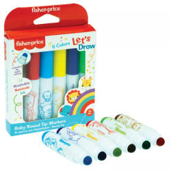 Fisher-Price Let's Draw Fun kimosható filctoll 6 db-os (GIM32100005)