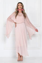 SHOPIKA Capa dama din matase si vascoza tip kimono, croi fluid pentru layering, roz delicat Talie unica