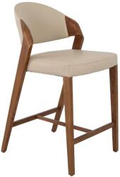 AC Atelier Scaun de bar din lemn si piele sintetica Mink (AC 4225)