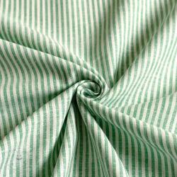  Lenvászon pamuttal Stripe dark green