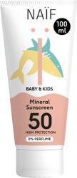 Naïf Crema minerala cu protectie solara SPF 50 fara parfum - Bebelusi si copii - 100 ml - Naïf