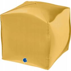 Grabo 4D arany kocka fólia lufi, 15", kb. 38 cm