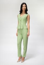 Hermosa Pantaloni uni din in cu un croi drept si o cadere fluida si rafinata RENATA, Hermosa, olive