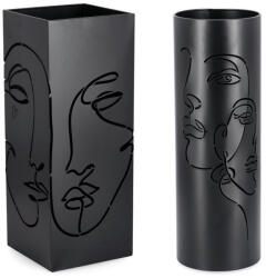 Bizzotto Set 2 suporturi umbrele otel negru Evans 20x20x52h; ø18x52h (0724031deco)
