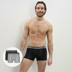 DIM COTTON 3D FLEX AIR BOXER 2x - Мъжки боксерки 2 броя - сив - черен DIM | Cheren | МЪЖЕ | XXL