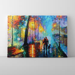 Makana Séta az esőben - Számfestő készlet, kerettel (40x50 cm)