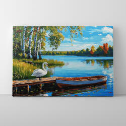 Makana Fehér szárnyak visszhangja - Számfestő készlet, kerettel (40x50 cm)