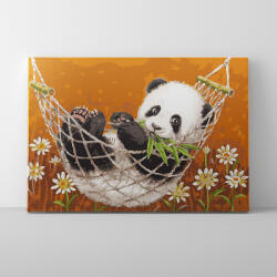 Makana Lazulós panda - Számfestő készlet, kerettel (30x40 cm)